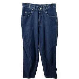 Lee Riveted Denim Blue Jeans High Waist Vintage Rear Buckle Womens 6 P